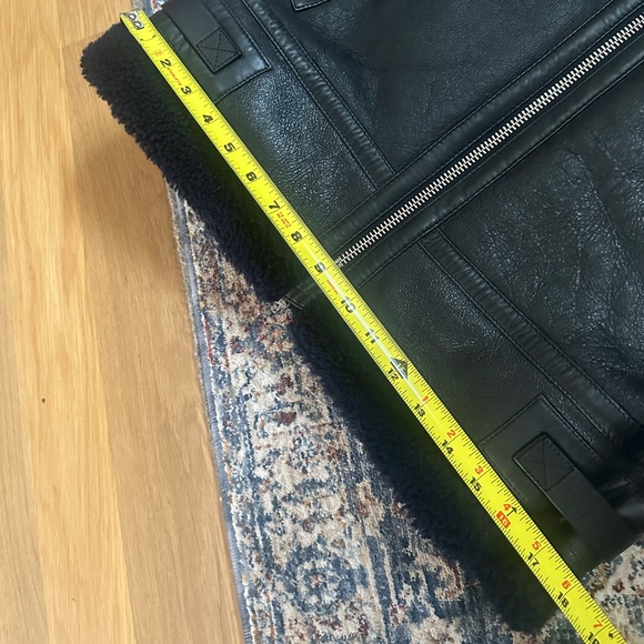 Zadig & Voltaire "Kafe” Shearling Leather Jacket Coat - Picture 11 of 14